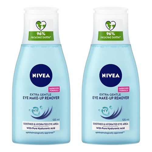 NIVEA Extra Gentle Eye Make-Up Remover 125mL Pack of 2