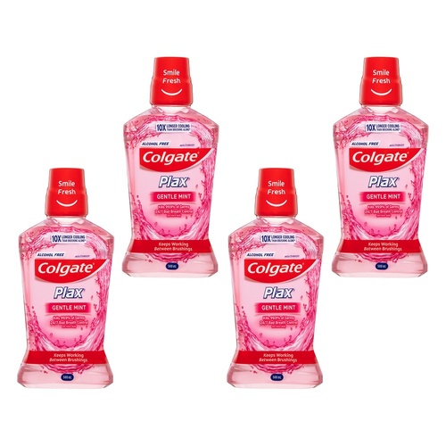 Colgate Plax Mouthwash Gentle Care 500mL Pack of 4