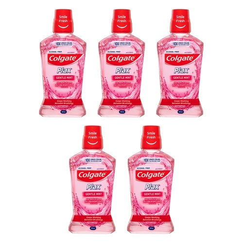 Colgate Plax Mouthwash Gentle Care 500mL Pack of 5