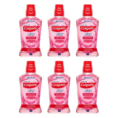 Colgate Plax Mouthwash Gentle Care 500mL Pack of 6