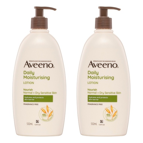 Aveeno Nourish Daily Moisturising Body Lotion 532mL Pack of 2