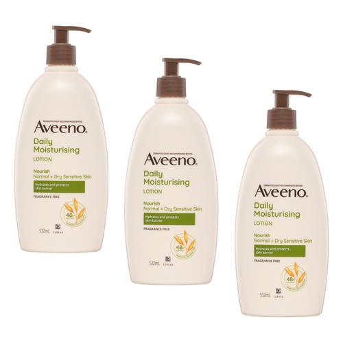 Aveeno Nourish Daily Moisturising Body Lotion 532mL Pack of 3