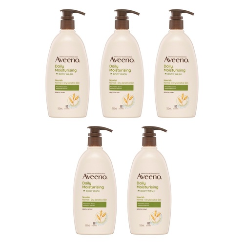 Aveeno Nourish Daily Moisturising Body Wash 532mL Pack of 5