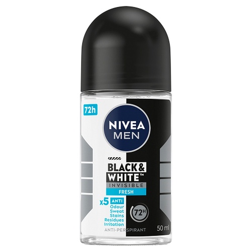 NIVEA MEN Black & White Invisible Fresh 72H Anti-Perspirant 50mL
