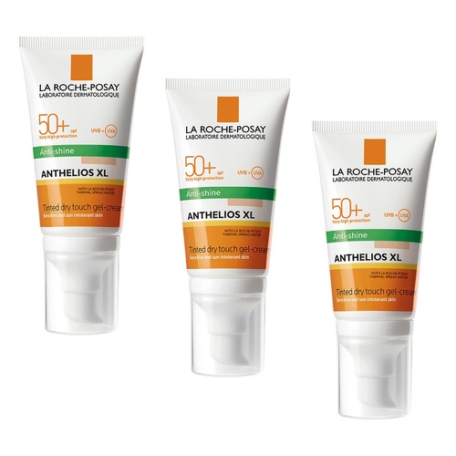 La Roche-Posay Anthelios XL Anti-Shine Dry Touch Tinted SPF50+ 50mL Pack of 3