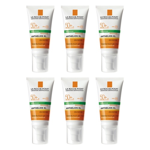 La Roche-Posay Anthelios XL Anti-Shine Dry Touch Tinted SPF50+ 50mL Pack of 6