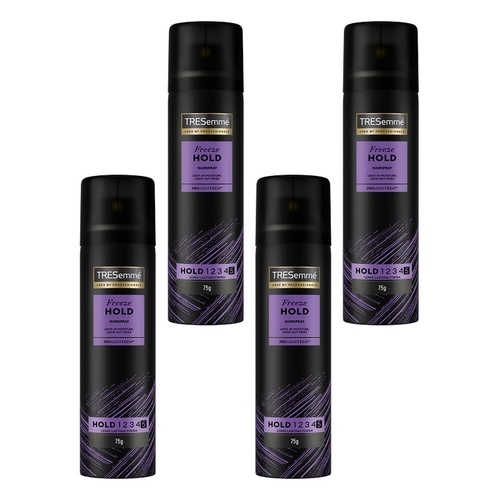 TRESemmé Salon Finish Styling Mini Hairspray Freeze Hold 75g Pack of 4