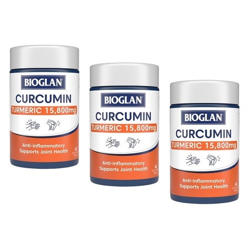 Bioglan Curcumin 600mg 60 Tablets Pack of 3