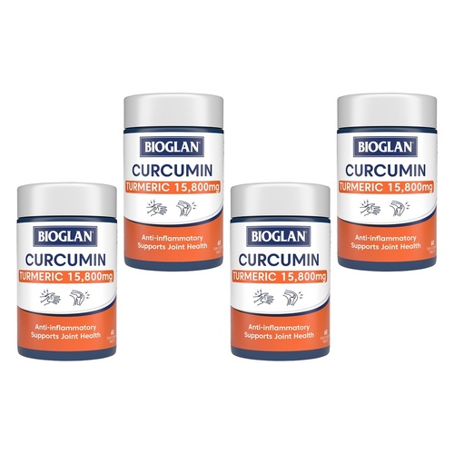 Bioglan Curcumin 600mg 60 Tablets Pack of 4