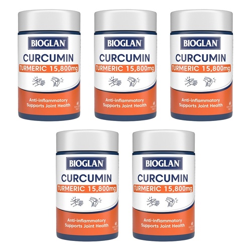 Bioglan Curcumin 600mg 60 Tablets Pack of 5