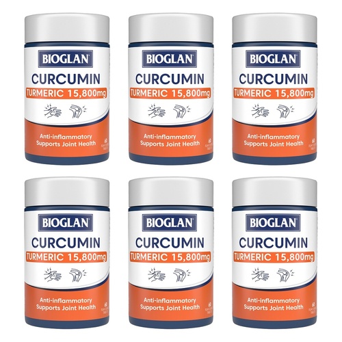 Bioglan Curcumin 600mg 60 Tablets Pack of 6