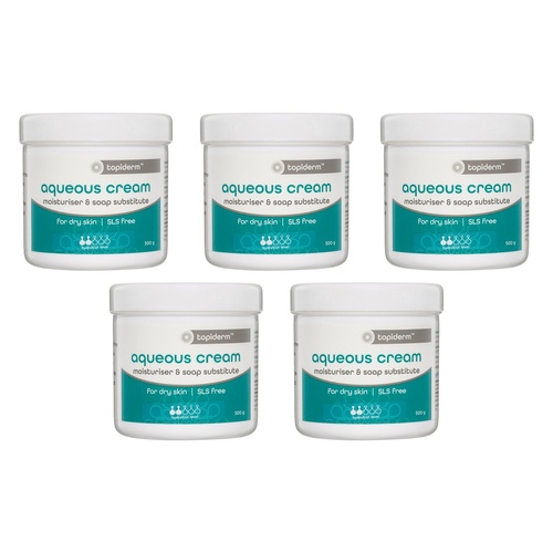 Aqueous Topiderm Cream 500g Pack of 5