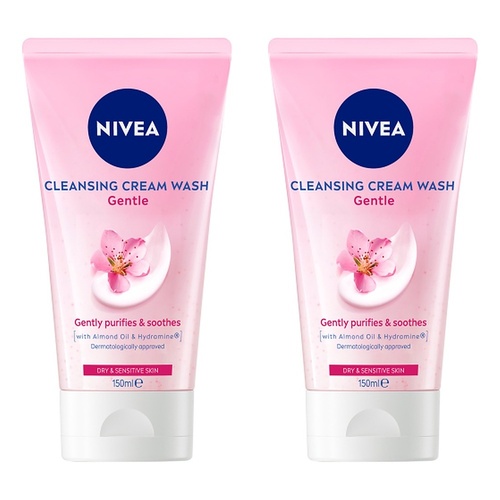 NIVEA Gentle Face Cleansing Cream Wash 150mL Pack of 2