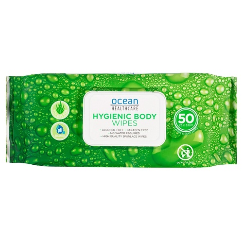 Ocean Healthcare Hygienic Health Wipes 50 Pack