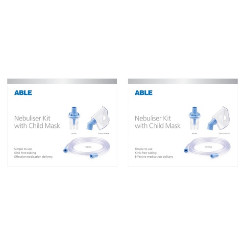 Able Nebuliser Kit with Child Mask Pack of 2