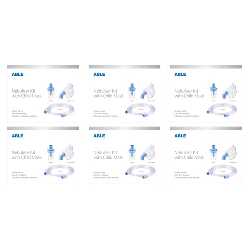 Able Nebuliser Kit with Child Mask Pack of 6