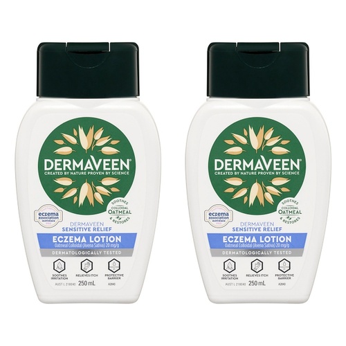 DermaVeen Sensitive Relief Eczema Lotion 250mL Pack of 2