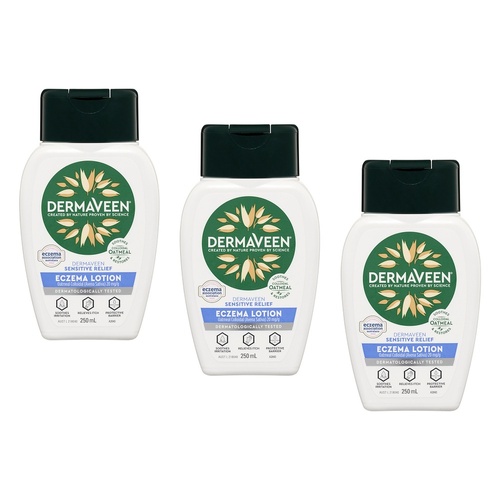 DermaVeen Sensitive Relief Eczema Lotion 250mL Pack of 3