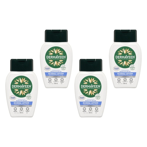 DermaVeen Sensitive Relief Eczema Lotion 250mL Pack of 4
