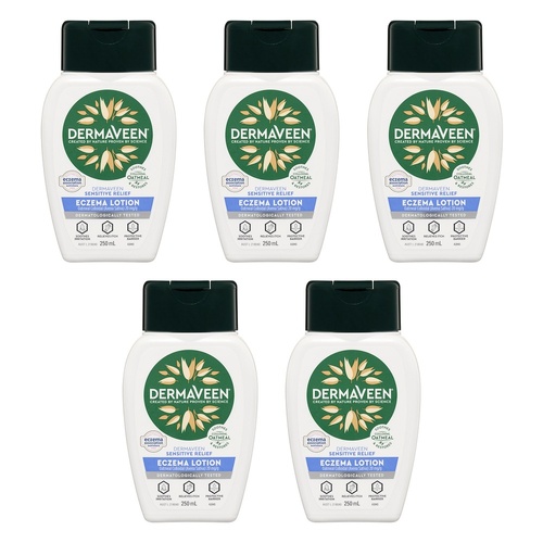 DermaVeen Sensitive Relief Eczema Lotion 250mL Pack of 5
