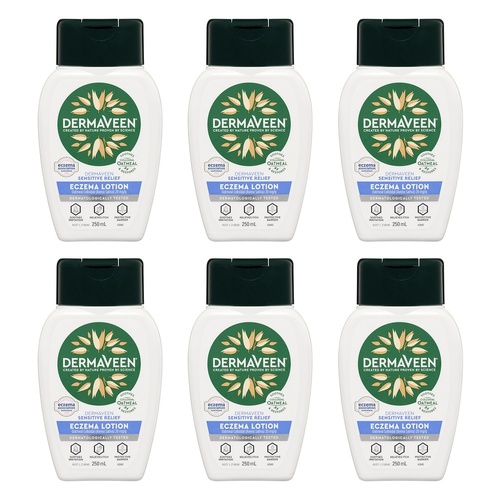 DermaVeen Sensitive Relief Eczema Lotion 250mL Pack of 6