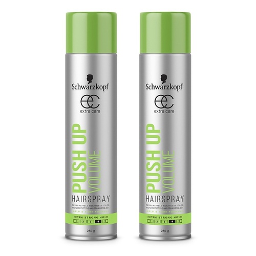 Schwarzkopf Extra Care Push Up Volume Hairspray 250g Pack of 2