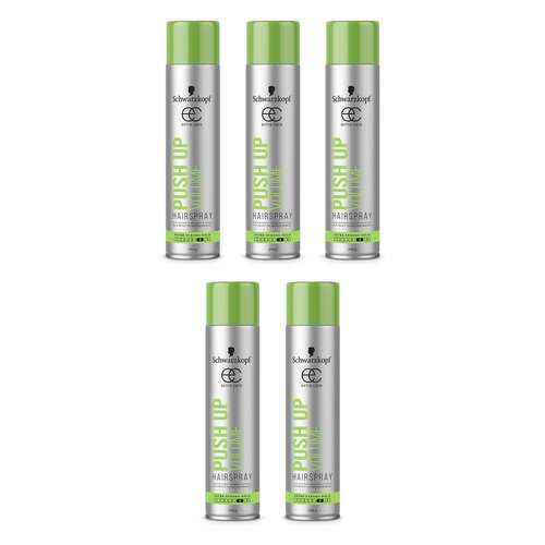 Schwarzkopf Extra Care Push Up Volume Hairspray 250g Pack of 5