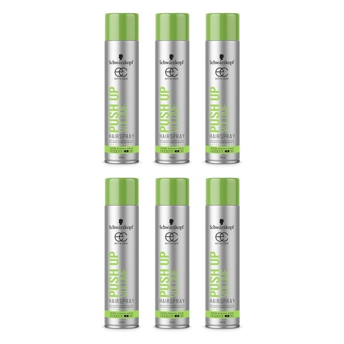 Schwarzkopf Extra Care Push Up Volume Hairspray 250g Pack of 6