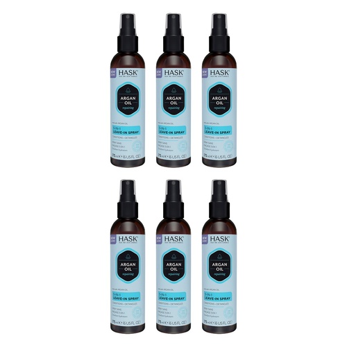 HASK Argan Oil Repairing 5-in-1 Leave-In Spray 175mL Pack of 6