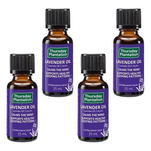 Thursday Plantation Lavender Oil Calms the Mind 25mL Pack of 4