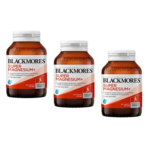 Blackmores Super Magnesium+ 100 Tablets Pack of 3