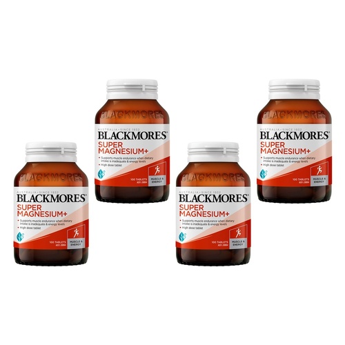 Blackmores Super Magnesium+ 100 Tablets Pack of 4