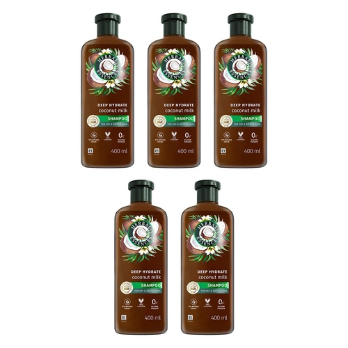 Herbal Essences Bio:Renew Deep Hydrate Coconut Milk Shampoo 400mL Pack of 5