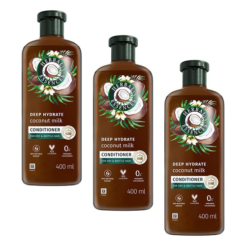 Herbal Essences bio:renew Deep Hydrate Conditioner with Coconut Milk Pack of 3