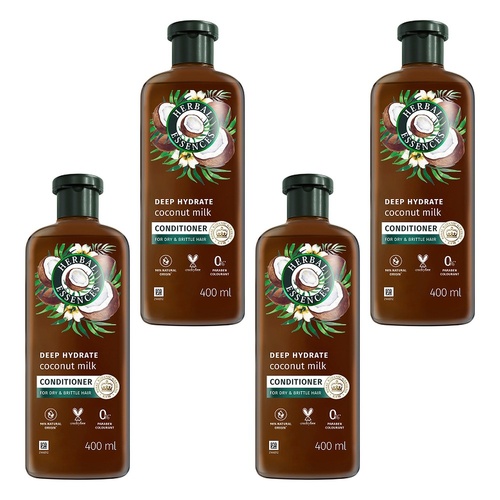 Herbal Essences bio:renew Deep Hydrate Conditioner with Coconut Milk Pack of 4