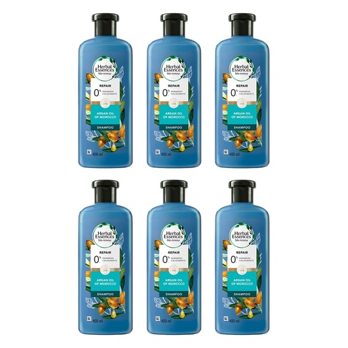 Herbal Essences bio:renew Argan Oil of Morocco Repair Shampoo 400mL Pack of 6