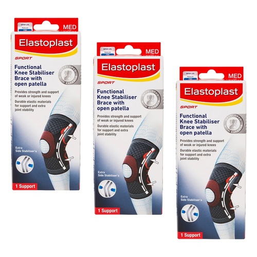 Elastoplast Sport Functional Knee Brace Medium Pack of 3