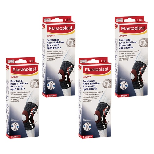Elastoplast Sport Functional Knee Brace Large Pack of 4