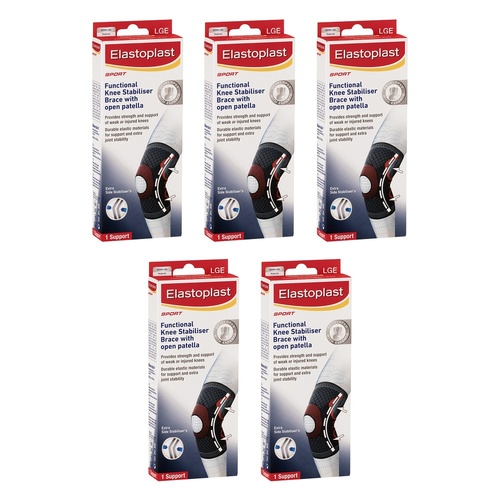 Elastoplast Sport Functional Knee Brace Large Pack of 5
