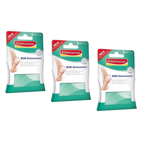 Elastoplast Blister Plaster Large 5 Pack Bundle of 3