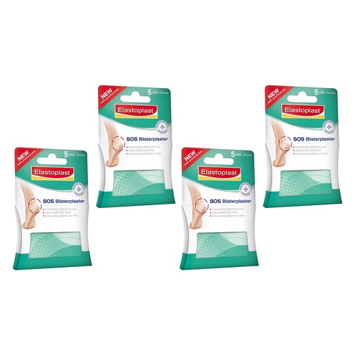 Elastoplast Blister Plaster Large 5 Pack Bundle of 4
