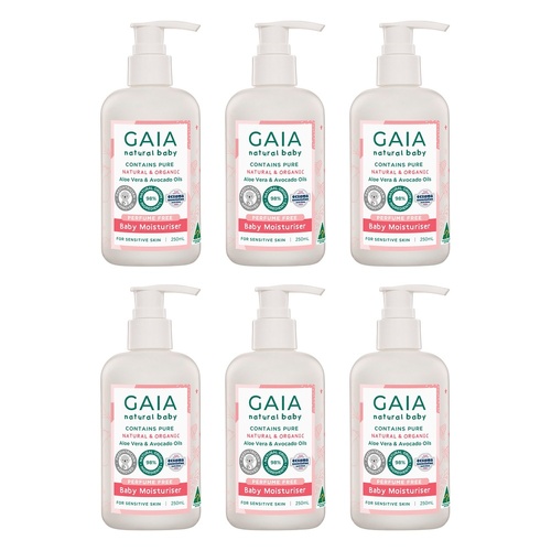 Gaia Natural Baby Moisturiser Perfume Free 250mL Pack of 6