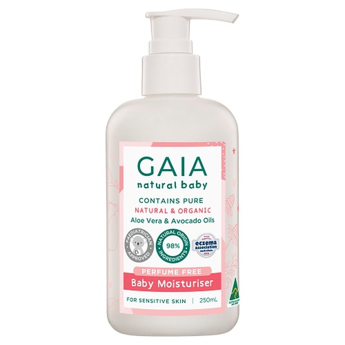 Gaia Natural Baby Moisturiser Perfume Free 250mL