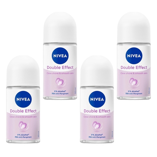 Nivea Double Effect Violet Senses Roll-On 50mL Pack of 4
