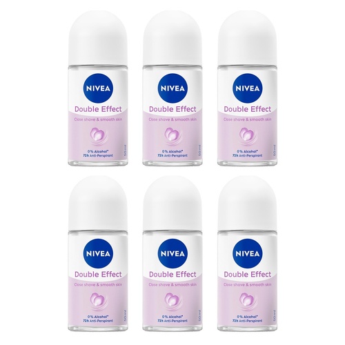 Nivea Double Effect Violet Senses Roll-On 50mL Pack of 6