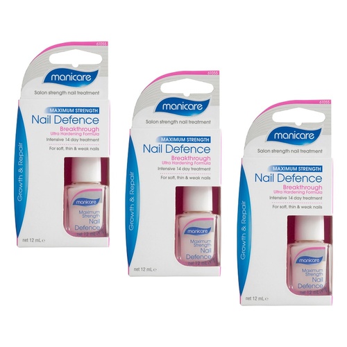 Manicare Maximum Strength Nail Defence 14 Day Treatment x 3 Bundle of 3