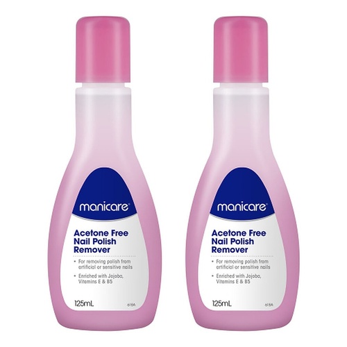 Manicare Acetone Free Nail Polish Remover 125mL x 3 Bundle of 2