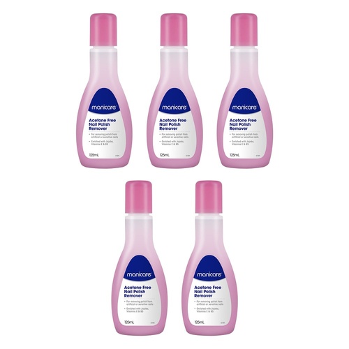 Manicare Acetone Free Nail Polish Remover 125mL x 3 Bundle of 5