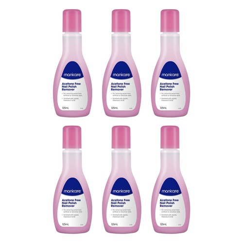 Manicare Acetone Free Nail Polish Remover 125mL x 3 Bundle of 6