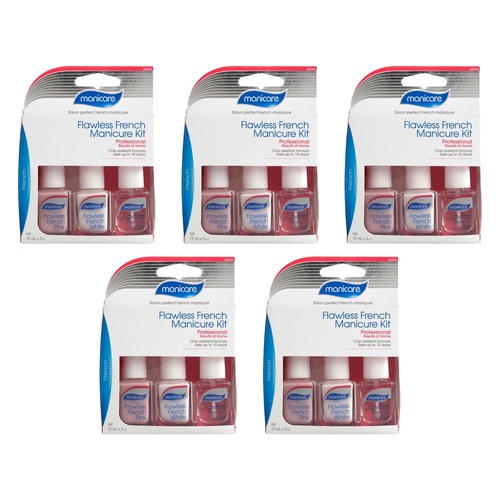 Manicare Flawless French Manicure Kit x 3 Bundle of 5
